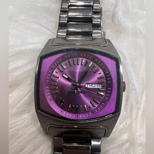 Vintage Diesel Metallic Purple and Gun Metal Watch by Fossil